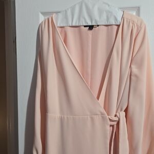 J. Crew Peach Wrap Robe with Side Tie